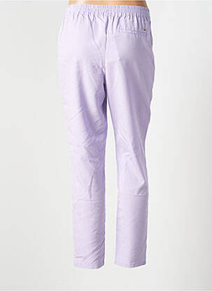 Pantalon droit taille élastique taille normale violet TOMMY HILFIGER femme