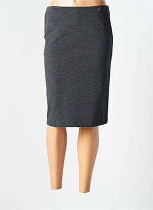 Jupe mi-longue stretch gris ELLEI femme