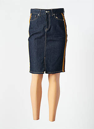 Jupe mi-longue taille haute bleu PEPE JEANS femme