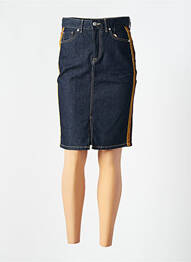 Jupe mi-longue taille haute bleu PEPE JEANS femme