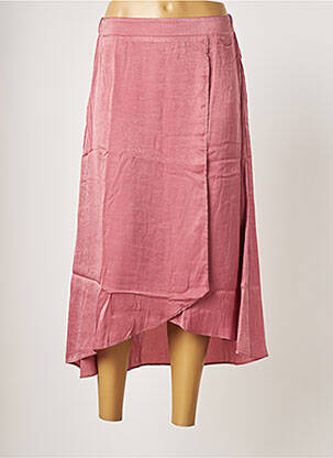 Jupe longue taille haute rose ROSE femme