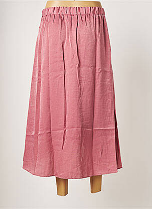 Jupe longue taille haute rose ROSE femme