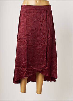 Jupe longue taille haute rouge ROSE femme
