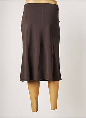 Jupe mi-longue stretch marron FRED SABATIER femme