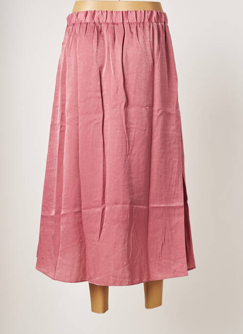 Jupe longue taille haute rose ROSE femme