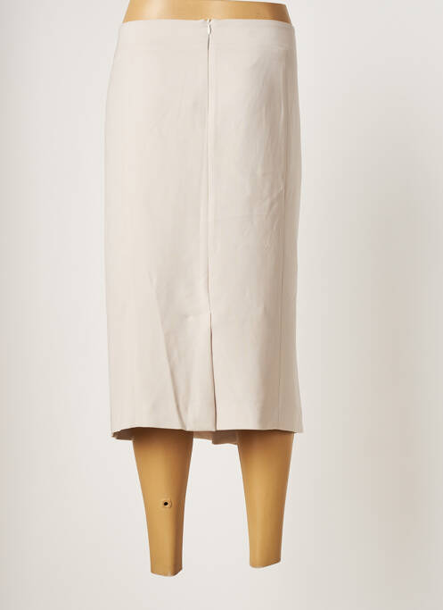 Jupe mi-longue beige ELENA MIRO pour femme