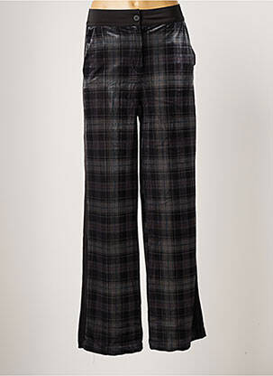 Pantalon large fermeture zippée sous rabat boutonné taille normale gris ROSE femme