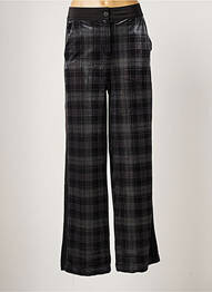 Pantalon large fermeture zippée sous rabat boutonné taille normale gris ROSE femme