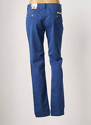 Pantalon chino fermeture zippée sous rabat boutonné taille normale bleu TOMMY HILFIGER femme