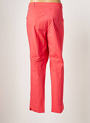 Pantalon chino fermeture zippée sous rabat boutonné taille normale rouge ELENA MIRO femme
