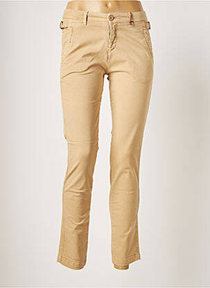 Pantalon chino fermeture zippée sous rabat boutonné taille normale beige STAR CLIPPERS femme