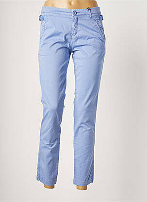 Pantalon chino fermeture zippée sous rabat boutonné taille normale bleu STAR CLIPPERS femme