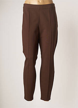 Pantalon droit stretch taille normale marron TOMMY HILFIGER femme