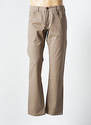 Pantalon droit tissage popeline taille normale marron MARINA YACHTING femme