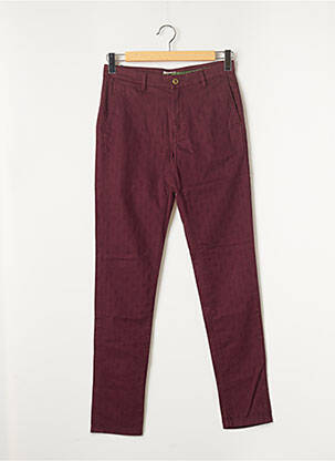 Pantalon chino stretch taille normale violet SERGE BLANCO homme
