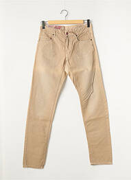 Pantalon slim fermeture zippée sous rabat boutonné taille normale beige JOE SAN homme