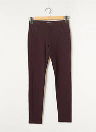 Pantalon chino fermeture zippée sous rabat boutonné taille normale rouge TOMMY HILFIGER femme