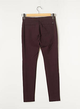 Pantalon chino fermeture zippée sous rabat boutonné taille normale rouge TOMMY HILFIGER femme