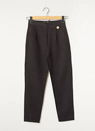 Pantalon droit taille normale taille normale noir ROSE femme