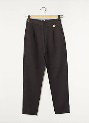Pantalon droit taille normale taille normale noir ROSE femme
