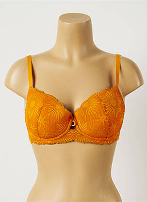 Soutien-gorge légère et transparente haut soutien-gorge avec mousse de rembourrage amovible orange PRINCESSE TAM-TAM femme