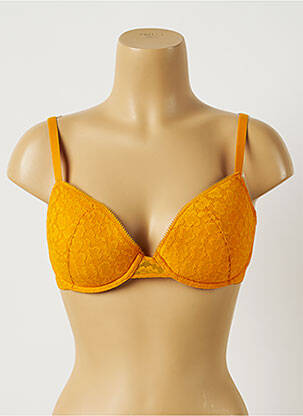 Soutien-gorge légère et transparente haut soutien-gorge avec mousse de rembourrage amovible orange LA PERLA femme
