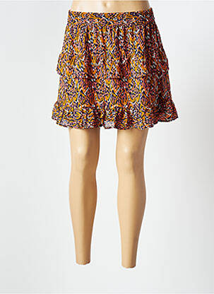 Jupe courte coupe évasée orange ONLY femme