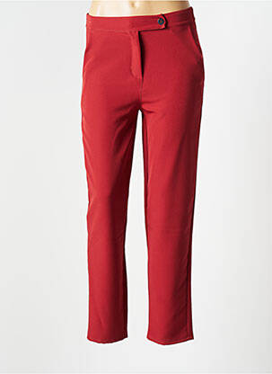 Pantalon droit rouge ADILYNN pour femme