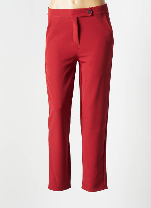 Pantalon droit rouge ADILYNN pour femme