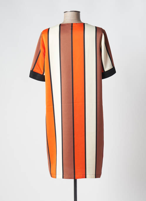 Robe mi-longue orange SCOTCH & SODA pour femme