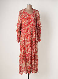 Robe longue manches longues manches longues rouge CREAM femme