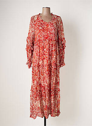 Robe longue manches longues manches longues rouge CREAM femme