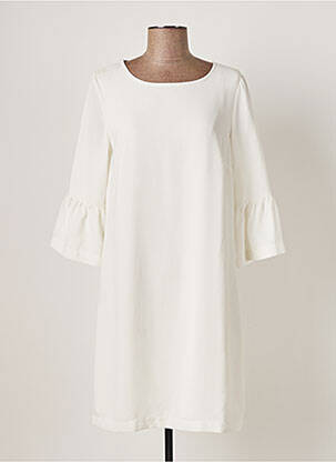 Robe mi-longue manches 3/4 manches 3/4 beige ESQUALO femme