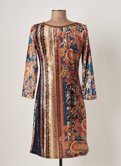 Robe mi-longue marron LO! LES FILLES pour femme