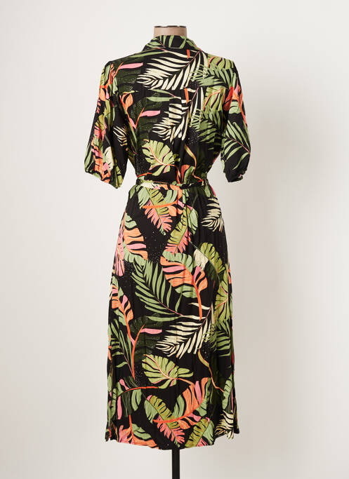 Robe mi-longue vert GEISHA pour femme