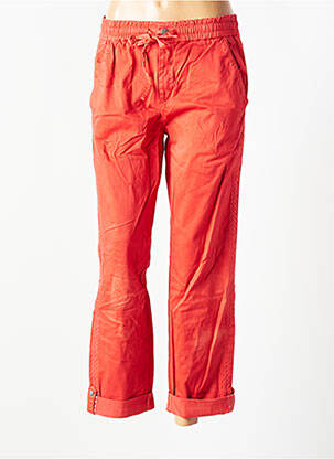 Pantalon chino fermeture zippée sous rabat boutonné taille normale rouge CREAM femme