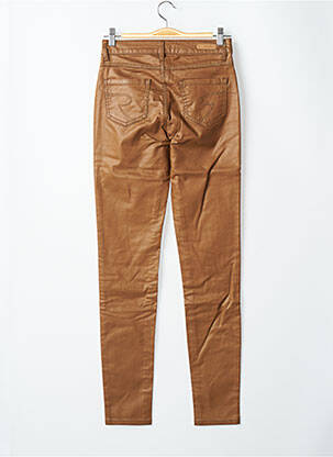Pantalon slim stretch taille normale marron GEISHA femme