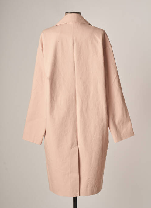 Manteau long rose SCHOOL RAG pour femme