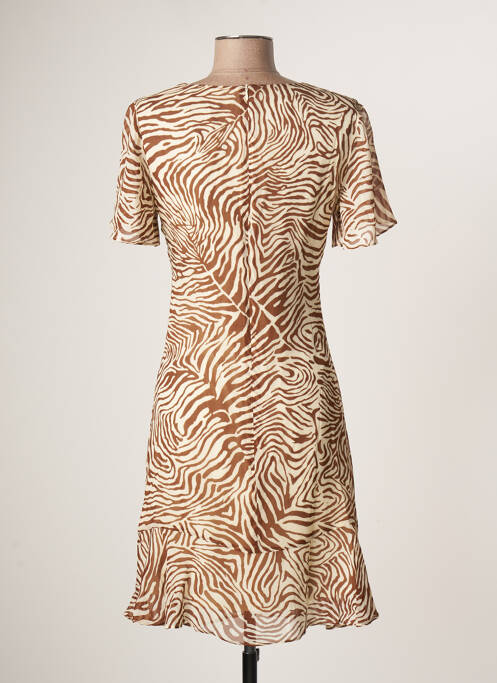 Robe mi-longue marron SCHOOL RAG pour femme