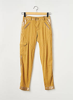 Pantalon chino taille normale taille normale jaune EVA KAYAN femme