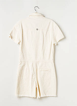 Combishort fermeture boutonnée sur le devant manches courtes beige PLEASE femme