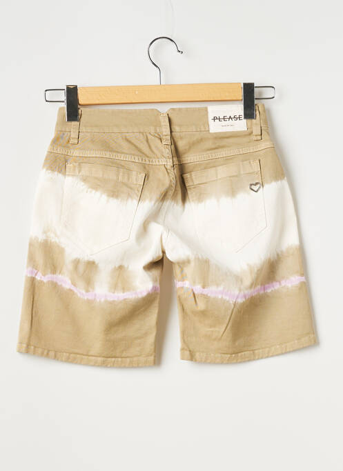 Bermuda beige PLEASE pour femme