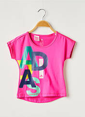 T-shirt rose ADIDAS pour fille seconde vue