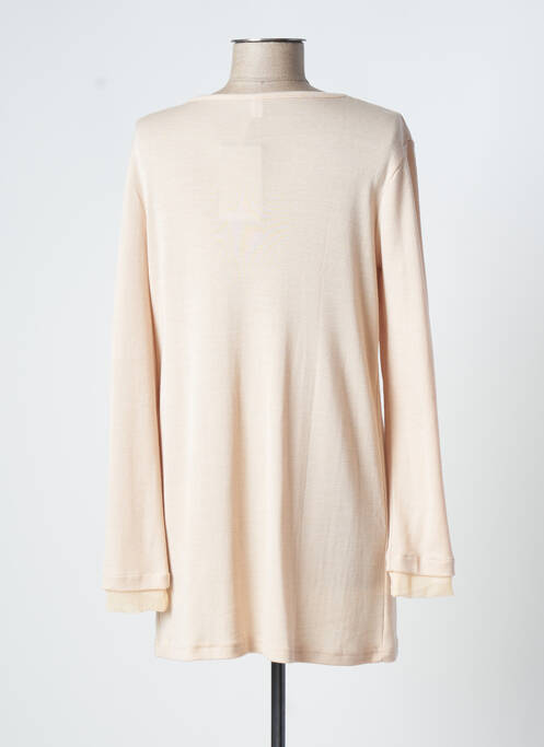 Pull tunique beige LISANZA pour femme
