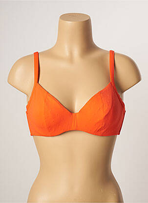 Haut de maillot de bain stretch haut soutien-gorge emboitant orange ANDRES SARDA femme