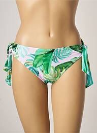 Bas de maillot de bain imprimé tie and dye bikini vert LIDEA femme