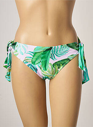 Bas de maillot de bain imprimé tie and dye bikini vert LIDEA femme
