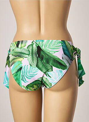 Bas de maillot de bain imprimé tie and dye bikini vert LIDEA femme