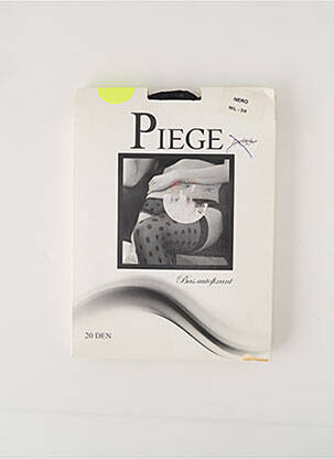 Bas noir PIEGE pour femme