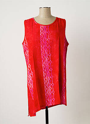 Tunique sans manche col rond rouge DOU-DOU'S femme